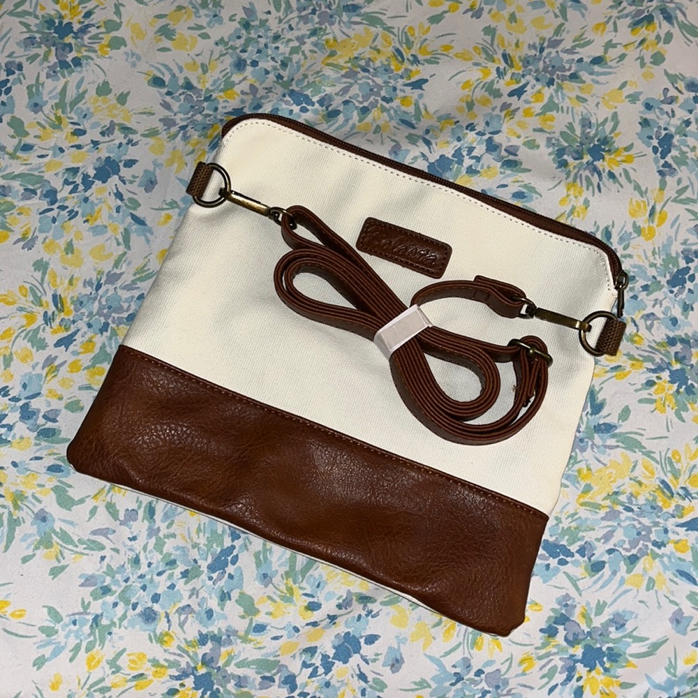 Leather and Canvas Croosbody